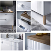 Meble łazienkowe FIJI WHITE 60, Umywalka jednokomorowa, Lustro, Lampka LED