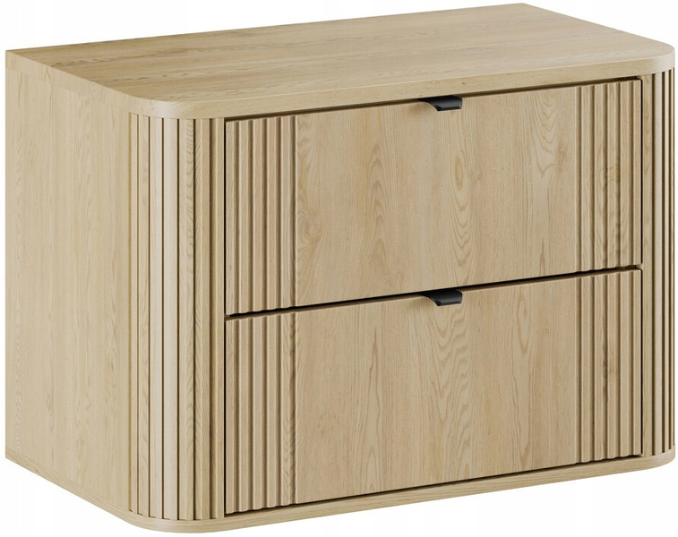 Zestaw mebli 80cm z blatem, szuflady, Meble łazienkowe OVALIA Dąb Cremona