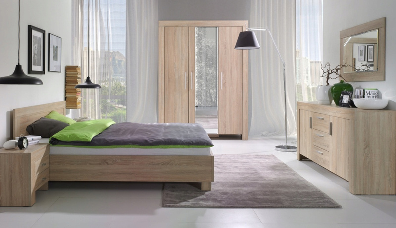 Szafka nocna CEZAR 21P, Stolik nocny 50cm, Meble do Salonu CEZAR Dąb Sonoma