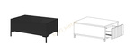 Stolik kawowy LANDO 5, Ława 105cm, Meble do Salonu LANDO, Czarny
