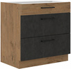 Szafka kuchenna dolna VIGO 80 D 3S BB DARK WOOD / DĄB LANCELOT