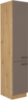 Szafka kuchenna wysoka, słupek 40 DK-210 2F TRUFFLE GREY, DĄB ARTISAN, Meble Kuchenne BOLONIA