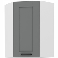 Szafka kuchenna górna narożna LUNA 60x60 GN-90 (45°) 1F DUST GREY/BIAŁY MAT