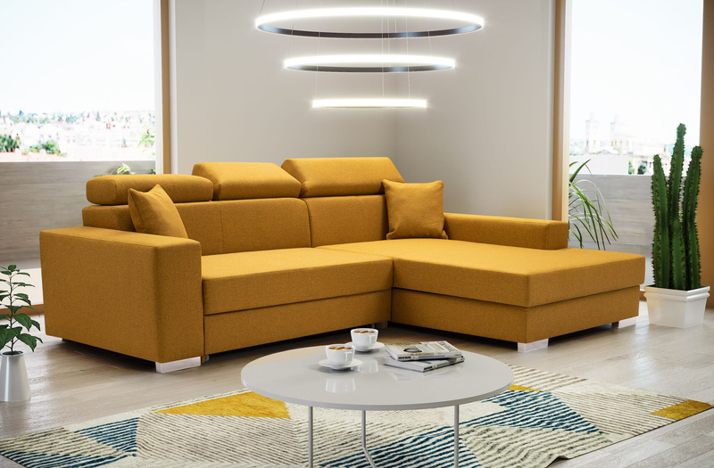 Narożnik z funkcją spania MEXICO DE LUX 263 cm, Rogówka, Rozkładany