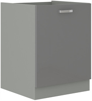 Szafka kuchenna dolna GREY 60 D 1F BB SZARY POŁYSK / SZARY PLATYNOWY