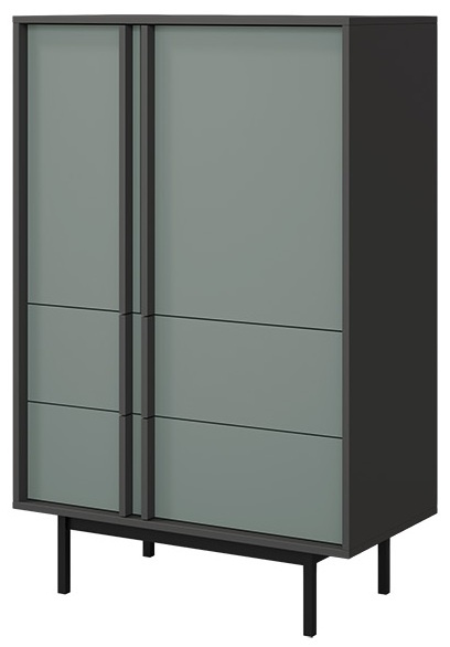 Regał / Witryna ALSY 5 83cm, Meble Pokojowe ALSY Antracyt / Aloes