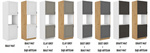 Szafka kuchenna STILO 60 DP-210 2F DUSTGREY/BIAŁY MAT