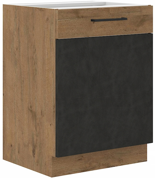 Szafka kuchenna dolna VIGO 60 D 1F BB DARK WOOD / DĄB LANCELOT