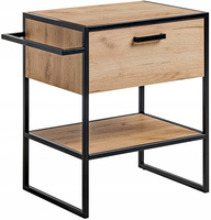 Szafka pod umywalkę 70cm, Meble łazienkowe BROOKLIN Dąb Craft Złoty/Czarny