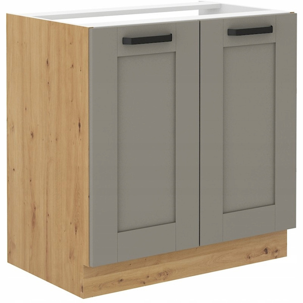 Meble kuchenne zestaw LUNA CLAY GREY / DĄB ARTISAN kuchnia szafki 260cm