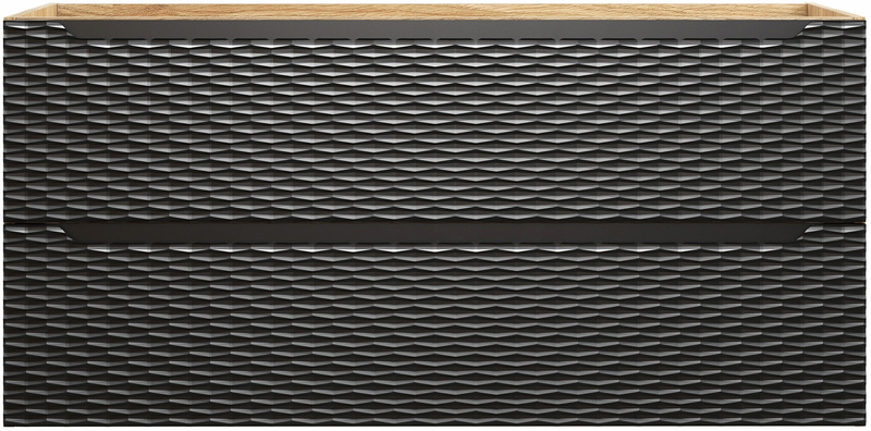 Szafka 120cm, szuflady, Meble łazienkowe OCEAN Czarny / Dąb Olejowany