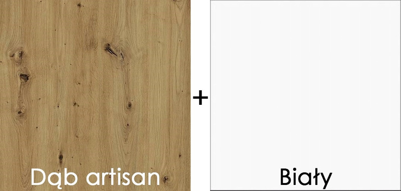 Regał KEVIN 5 80cm szuflady, Meble Młodzieżowe Dąb Artisan / Grafit / Biały