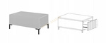 Stolik kawowy LANDO 5, Ława 105cm, Meble do Salonu LANDO, Bały