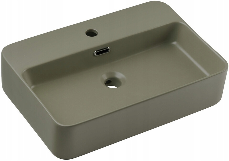 Umywalka nablatowa TRUST 55cm Czarny Mat