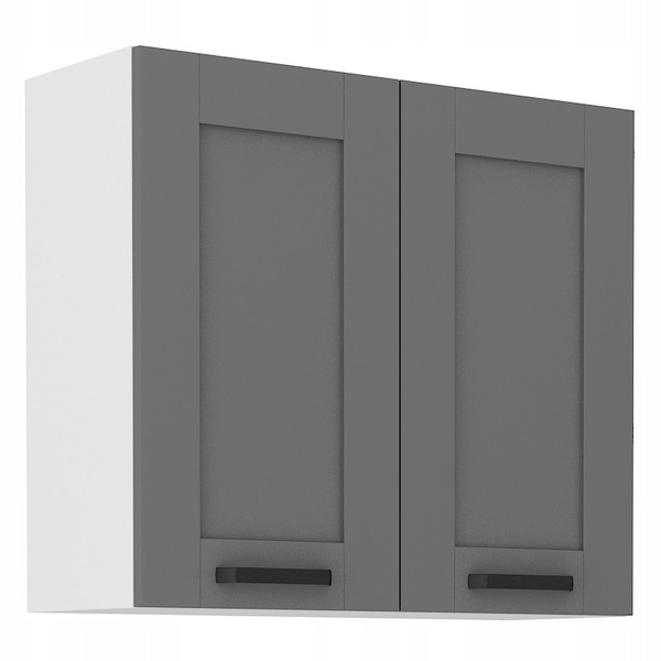 Meble kuchenne zestaw LUNA DUST GREY / BIAŁY kuchnia szafki 260cm