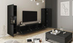 Meblościanka BERLIN III Zestaw Mebli, Salon Czarny Grafit