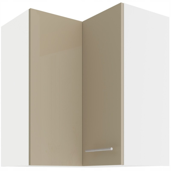 Szafka kuchenna górna LARA 60x60 GN-90 (90°) 2F BIAŁY/CAPPUCCINO POŁYSK