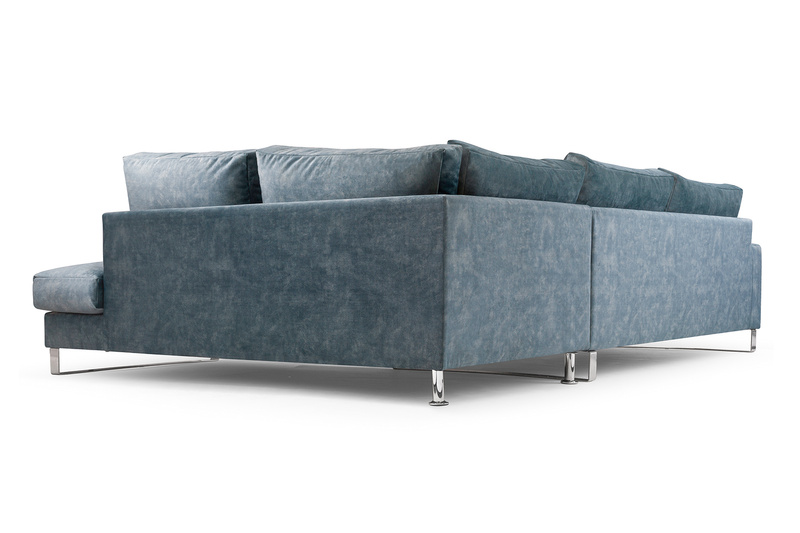 Duży Nowoczesny Narożnik do salonu CORNELIA 314 cm, Sprężyny, Rogówka