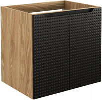 Szafka pod umywalkę 60cm, Meble łazienkowe LUXOR Dąb Olejowany / Czarny