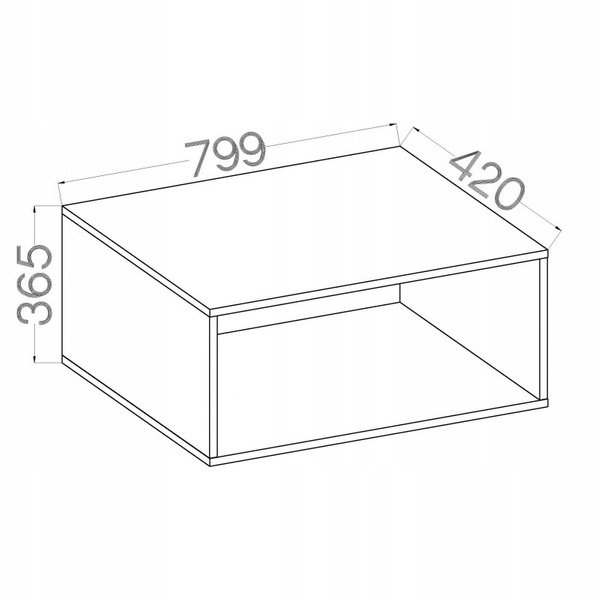 Nadstawka szafy biurowej MALTA 113 Dąb Artisan