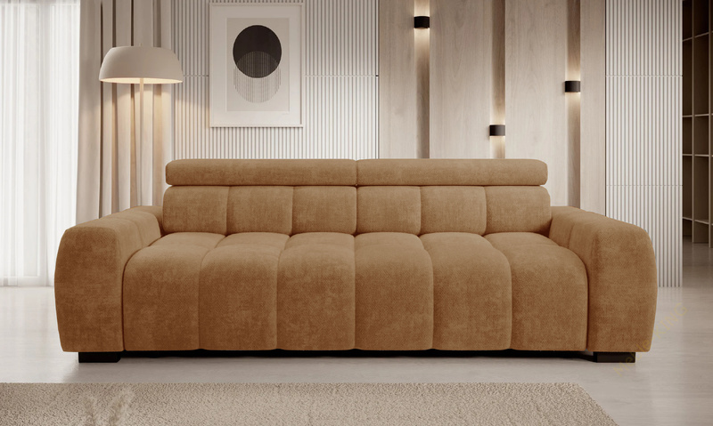 Sofa BULL Bigsofa 248 cm, Elektryczny wysuw siedziska, Zagłówki