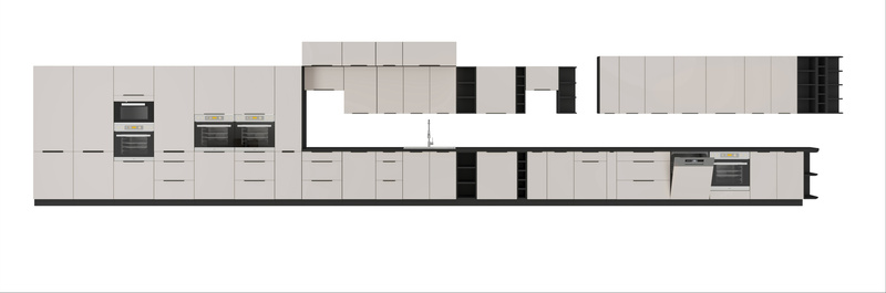 Szafka kuchenna dolna ARONA 15 D OTW BB CZARNY MAT