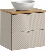 Zestaw 60cm, blat, umywalka, Meble łazienkowe VIVA Kaszmir/Dąb Coast Evoke