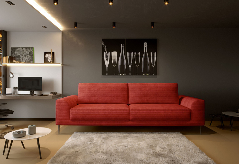 Sofa z funkcją spania CAPITOL 250 cm, Kanapa, Automat, Pojemnik, Sprężyny