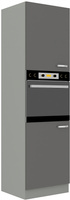Szafka kuchenna słupek GREY 60 DP-210 2F SZARY POŁYSK / SZARY PLATYNOWY