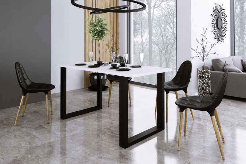 Stół loftowy do jadalni IMPERIAL 138X67 BIAŁY