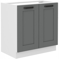 Szafka kuchenna dolna LUNA 80 ZL 2F BB DUST GREY / BIAŁY MAT