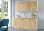 Szafka kuchenna dolna narożna SARA 89x89 DN 1F BB DĄB SONOMA/BIAŁY
