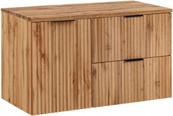 Meble łazienkowe ADEL, Zestaw meblowy 100cm z blatem DĄB WOTAN