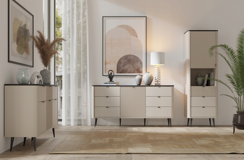 Półka MARLY 20 127cm, Meble Pokojowe MARLY, KASZMIR / SZARY KAMIEŃ