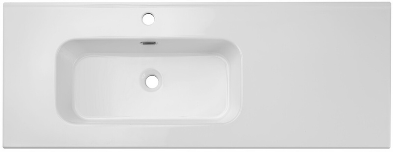 Umywalka meblowa jednokomorowa GO 120cm z blatem ceramicznym Biały Połysk