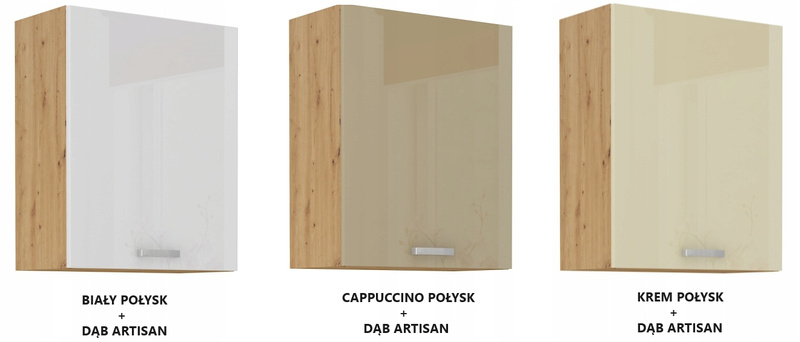 Szafka kuchenna górna ARTISAN 60 G-72 1F CAPPUCCINO POŁYSK / DĄB ARTISAN