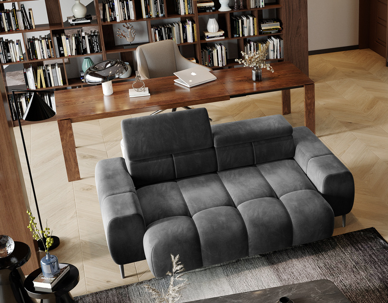Sofa PLAZA S 2E 192 cm, Elektryczna regulacja siedziska, Zagłówki