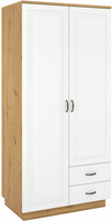Szafa FLAWIA 120cm 2D2S Dąb Artisan / Biały