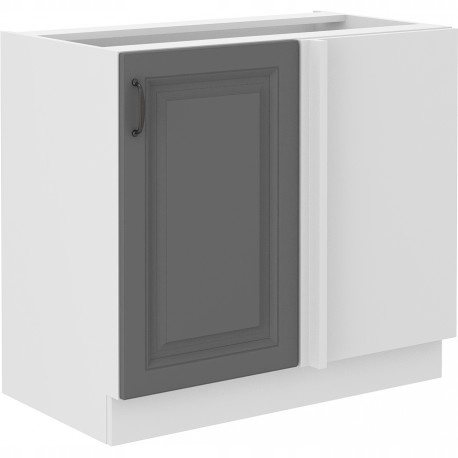 Szafka kuchenna dolna narożna STILO 105 ND 1F BB DUSTGREY/BIAŁY MAT