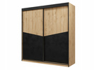 Szafa przesuwna ASTON 1, Meble do Sypialni ASTON, Dąb Odwieczny / Czarny