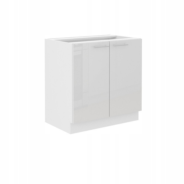 Szafka kuchenna dolna LARA 80 D 2F BB BIAŁY/GRAFIT POŁYSK