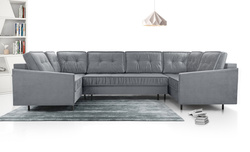 Narożnik z funkcją spania ALASKAN U 365 cm, Rogówka, Rozkładany