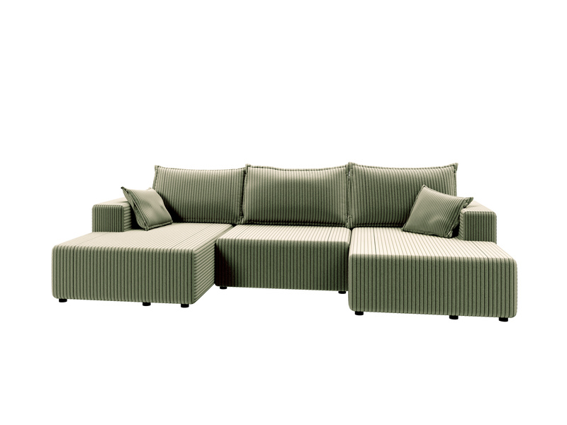 Narożnik z Funkcją Spania SOFT U 333 cm, Rozkładany, Pojemnik, Rogówka