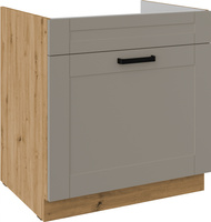 Szafka kuchenna dolna LUNA 80 ZL 1S BB CLAY GREY / DĄB ARTISAN