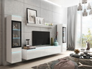 Meblościanka Zestaw mebli VERA II salon Beton / Biały Połysk