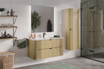 Szafka łazienkowa 80cm, szuflady, Meble łazienkowe OVALIA Dąb Cremona
