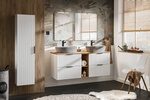 Meble łazienkowe ADEL WHITE/WOTAN 80, Umywalka nablatowa, Lustro, LED