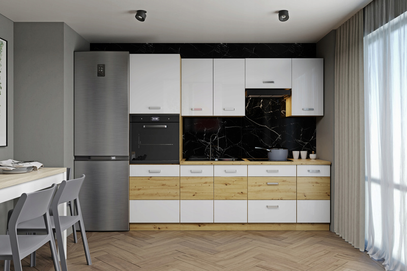 Szafka kuchenna ARTISAN 60 DKS-210 3S 1F CAPPUCCINO POŁYSK / DĄB ARTISAN