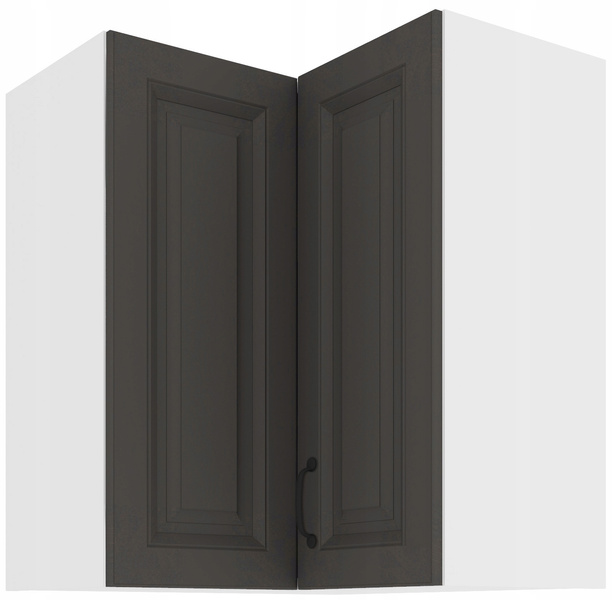 Szafa kuchenna górna narożna STILO 60x60 GN-72 (90°) 2F GRAFIT/BIAŁY MAT
