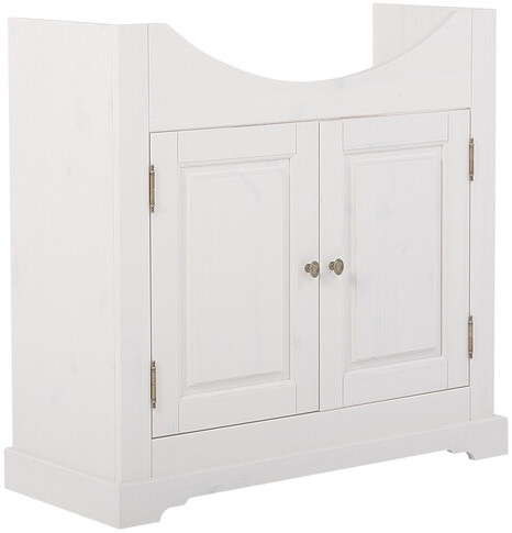 Szafka pod umywalkę 85cm, drzwi, Meble łazienkowe ROMANTIC Biały